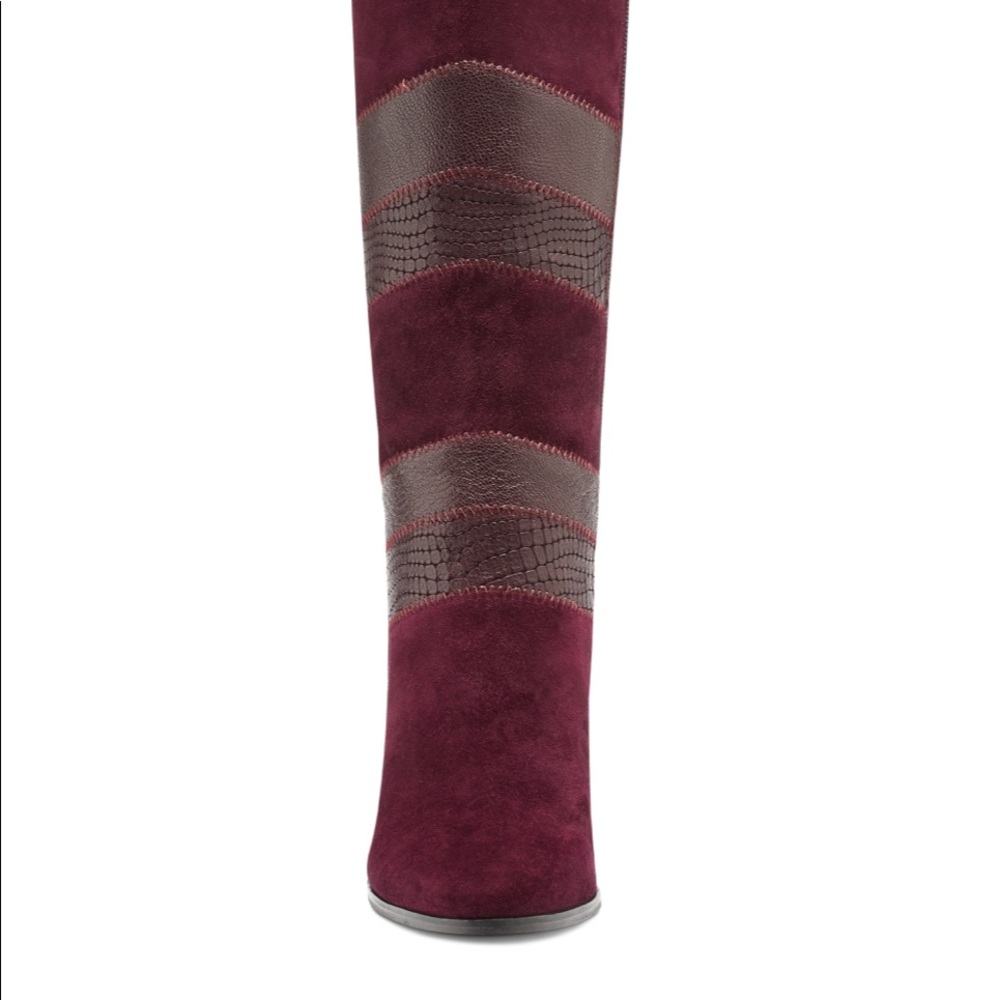 Knee High Patchwork Leather Boot - image 3